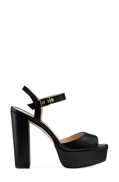 Stuart Weitzman Buckled Platform Sandals In Black