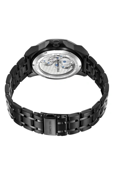 Shop Kenneth Cole Automatic Bracelet Watch, 45mm In Black