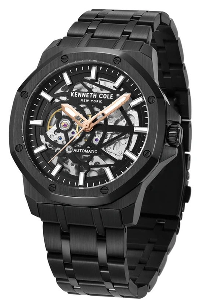 Shop Kenneth Cole Automatic Bracelet Watch, 45mm In Black