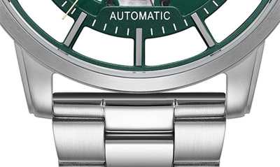 Shop Kenneth Cole Automatic Bracelet Watch, 44mm In Silver