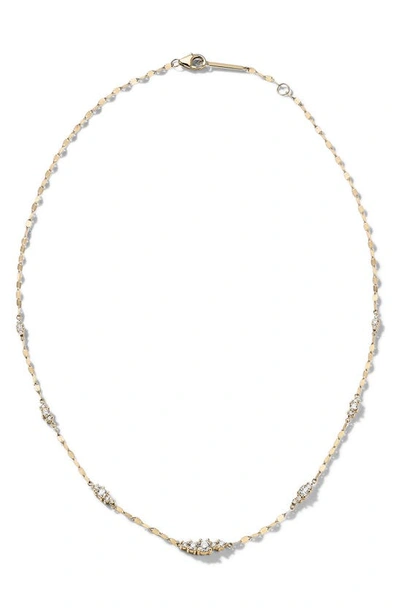 Lana Solo Cluster Ombre Necklace With Diamonds In Yellow