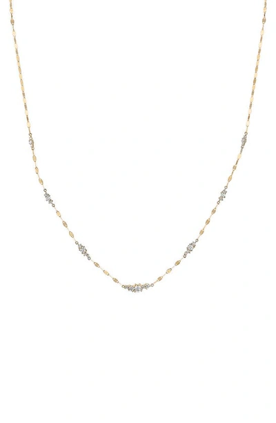 Lana Solo Cluster Ombre Necklace With Diamonds In Yellow