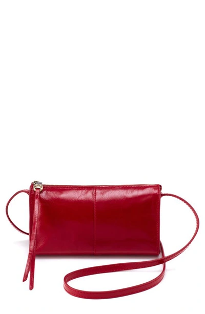 Shop Hobo Jewel Leather Crossbody Bag In Crimson