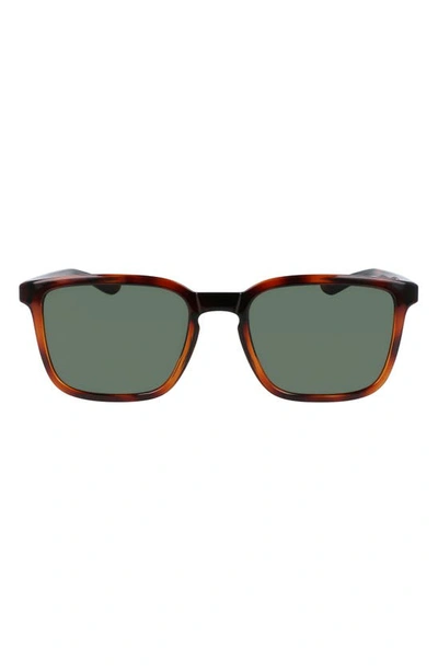 Shop Nike Circuit 55mm Square Sunglasses In Tortoise/ Green