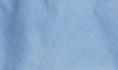 Vintage Summer Solid Washed Water Repellent Swim Trunks In Blue