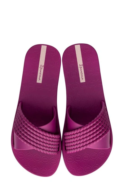 Shop Ipanema Street Ii Slide Sandal In Pink/ Dark Pink