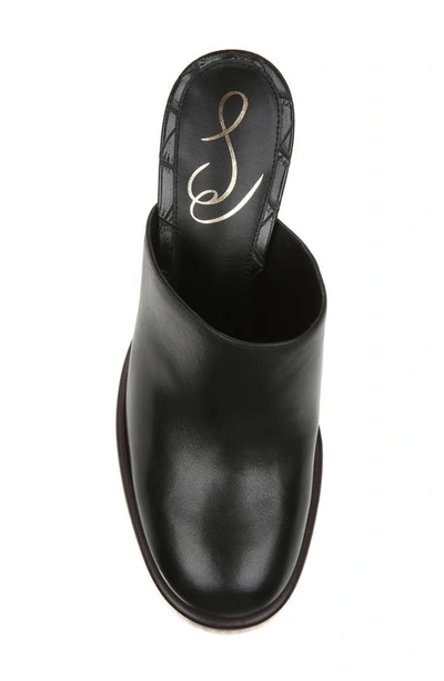 Shop Sam Edelman Shiloh Leather Heel Mule In Black