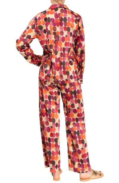 Everyday Ritual Allison/angela Button-down Cotton Pajama Set In Painters Pallet