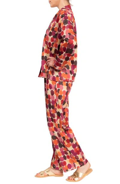 Everyday Ritual Allison/angela Button-down Cotton Pajama Set In Painters Pallet