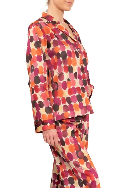 Everyday Ritual Allison/angela Button-down Cotton Pajama Set In Painters Pallet