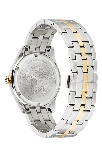 Shop Versace Greca Time Bracelet Watch, 41mm In Ip Yellow Gold/ Steel
