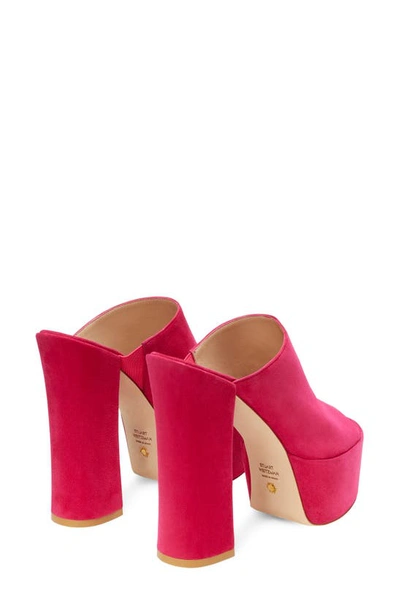 Stuart Weitzman Skyhigh 145 Platform Slide Sandal In Azalea