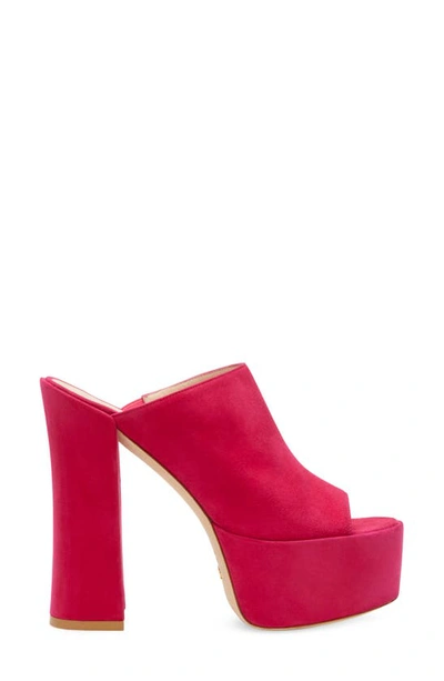Stuart Weitzman Skyhigh 145 Platform Slide Sandal In Azalea