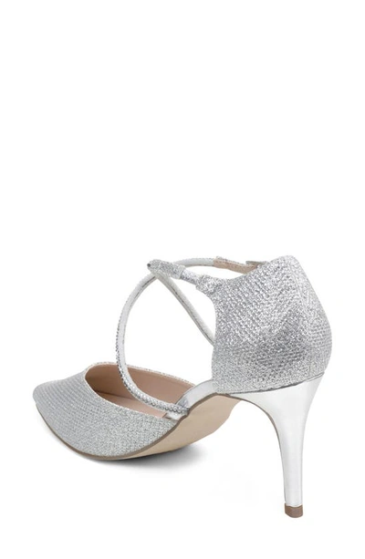 Paradox London Pink Kennedy Pointed Toe Pump In Silver