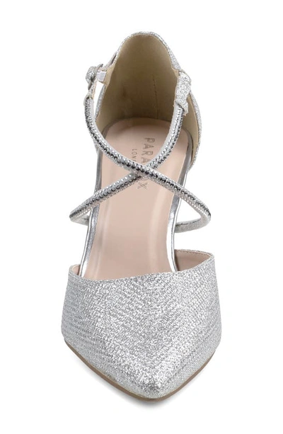 Paradox London Pink Kennedy Pointed Toe Pump In Silver