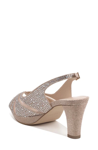 Shop Paradox London Pink Linda Slingback Peep Toe Pump In Champagne