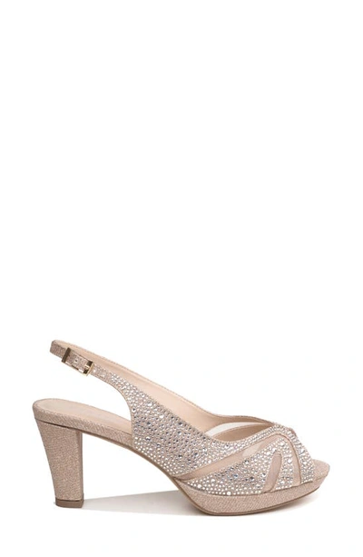 Shop Paradox London Pink Linda Slingback Peep Toe Pump In Champagne