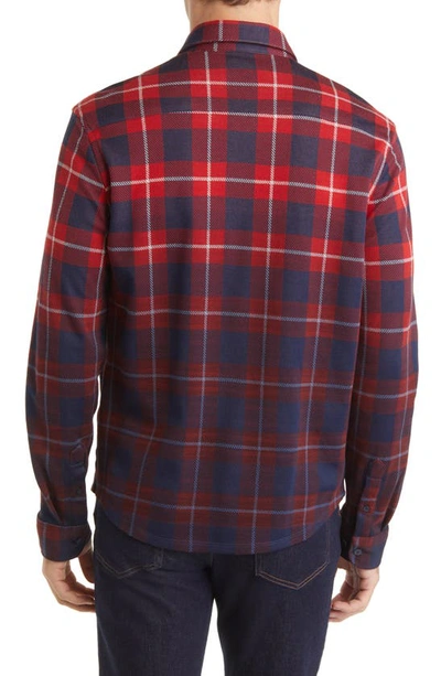 Shop Stone Rose Plaid Jacquard Dip Dye Knit Button-up Shirt In Orange