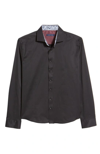 Shop Stone Rose Dry Touch® Performance Button-up Shirt In Black