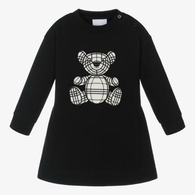 Shop Burberry Baby Girls Thomas Bear Dress In Black
