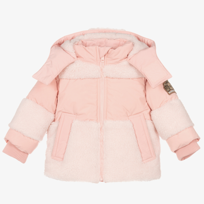 Shop Burberry Baby Girls Thomas Bear Jacket In Pink