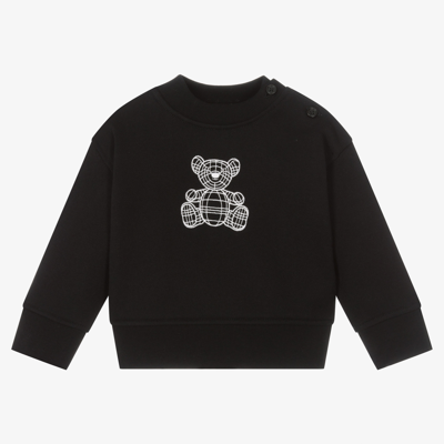 Shop Burberry Baby Boys Black Sweatshirt