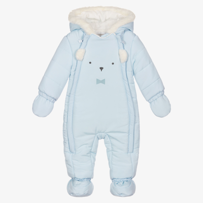 Shop Mayoral Newborn Blue Baby Bear Snowsuit