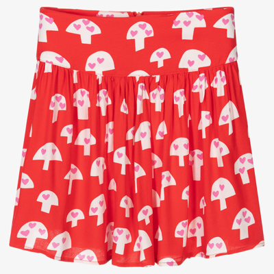 Shop Stella Mccartney Kids Teen Girls Mushroom Skirt In Red