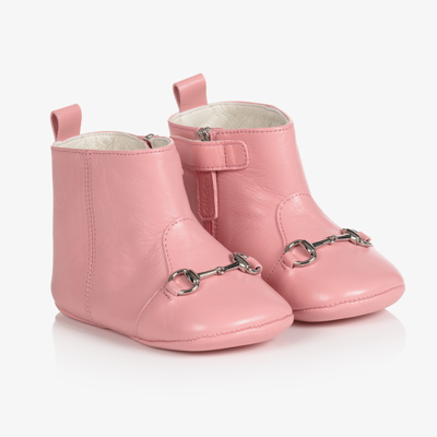 Shop Gucci Baby Girls Pink Pre-walkers