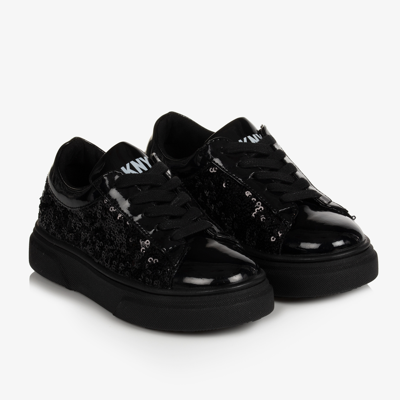 Shop Dkny Girls Black Sequin Trainers
