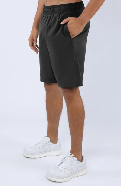 Shop 90 Degree By Reflex Polyester Stretch Woven Shorts In Olive