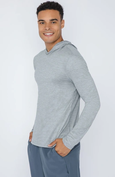 Shop 90 Degree By Reflex Hooded Pullover In Heather Grey