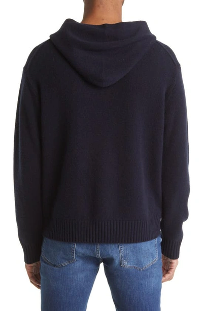 Shop Frame Cashmere Hoodie In Navy