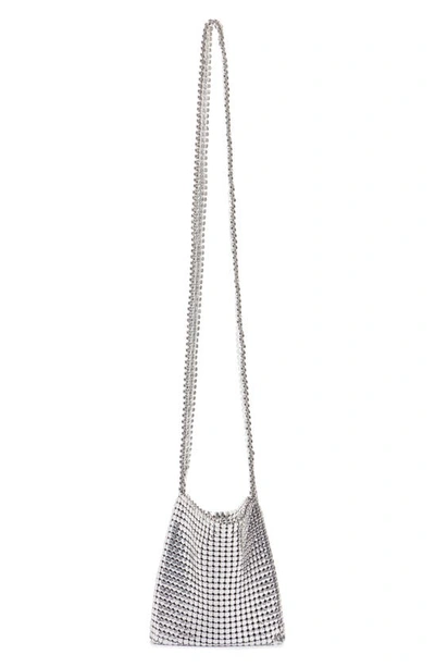 Shop Paco Rabanne Mini Pixel Shoulder Bag In Silver