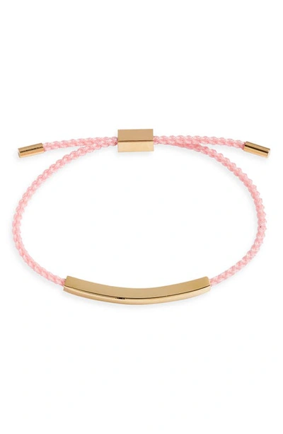Shop Clifton Wilson Braided Slider Bracelet In Pink