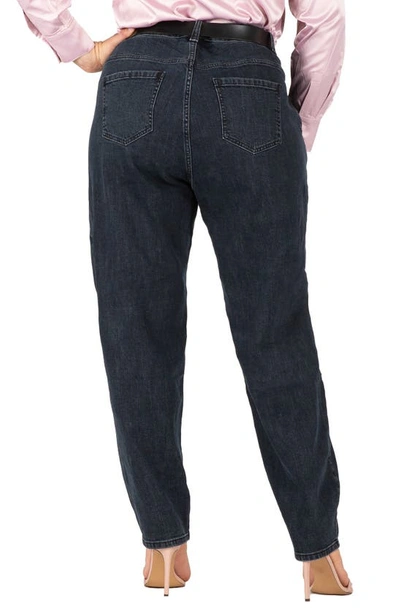 Shop S And P Standards & Practices High Waist Seamed Hem Straight Leg Jeans In Blackstone