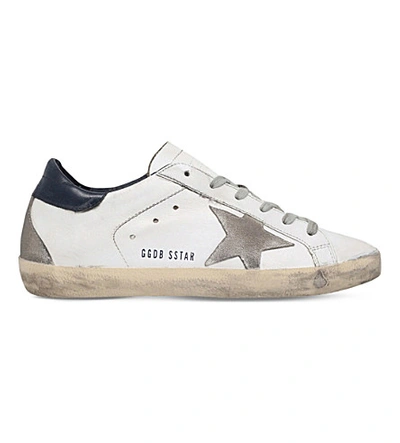 Shop Golden Goose Superstar A7 Leather Low-top Trainers In Blue/drk.c