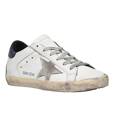 Shop Golden Goose Superstar A7 Leather Low-top Trainers In Blue/drk.c