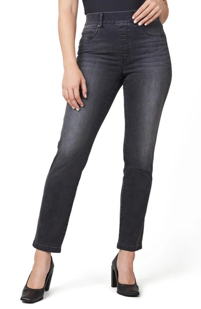 Shop Spanx Straight Leg Jeans In Vintage Black