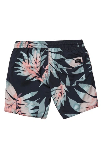 Shop Volcom Polly Pack Swim Trunks In Navy