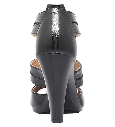 Shop Michael Michael Kors Berkley Patent-leather Heeled Sandals In Black