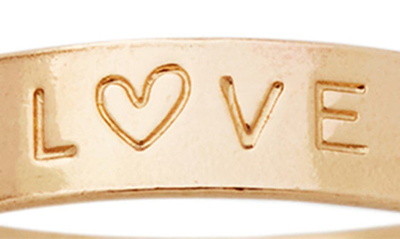 Made By Mary Amara Love Ring In Gold