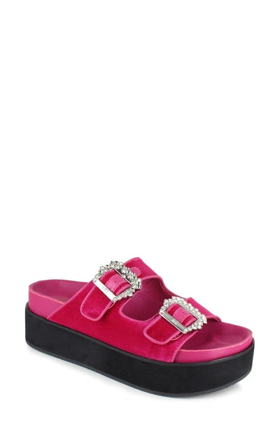 Zigi Artisan Rosalinda Platform Slide Sandal In Fuchsia