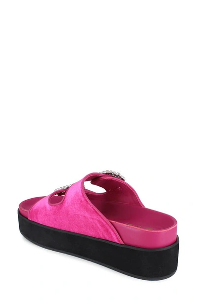 Zigi Artisan Rosalinda Platform Slide Sandal In Fuchsia