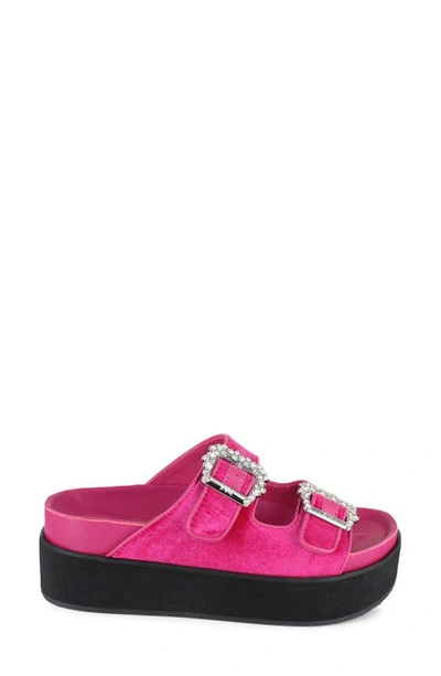 Zigi Artisan Rosalinda Platform Slide Sandal In Fuchsia