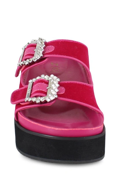 Zigi Artisan Rosalinda Platform Slide Sandal In Fuchsia