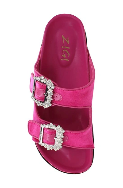 Zigi Artisan Rosalinda Platform Slide Sandal In Fuchsia