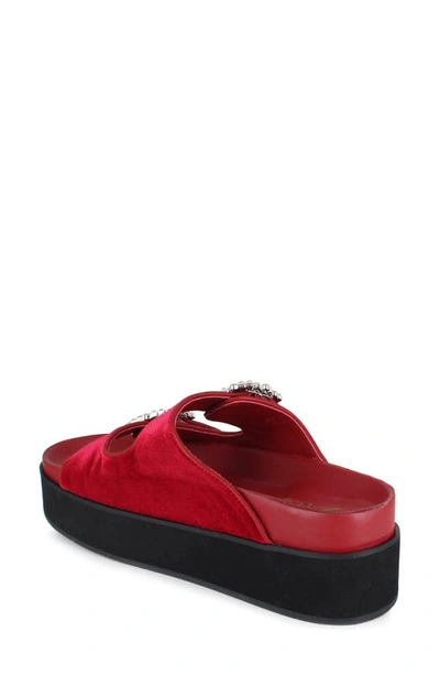 Zigi Artisan Rosalinda Platform Slide Sandal In Red