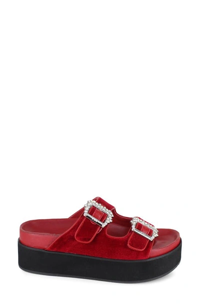 Zigi Artisan Rosalinda Platform Slide Sandal In Red