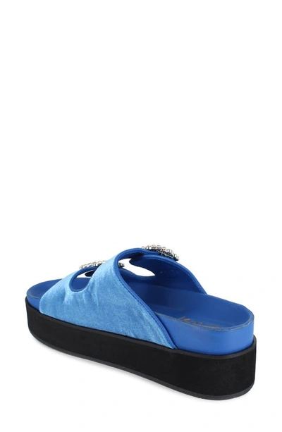 Zigi Artisan Rosalinda Platform Slide Sandal In Turquoise